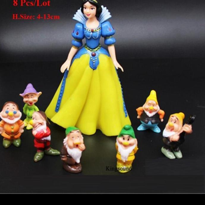Miliki 8Pcs Topper Putri Salju, Topper Snow White, Hiasan Kue Putri Salju
