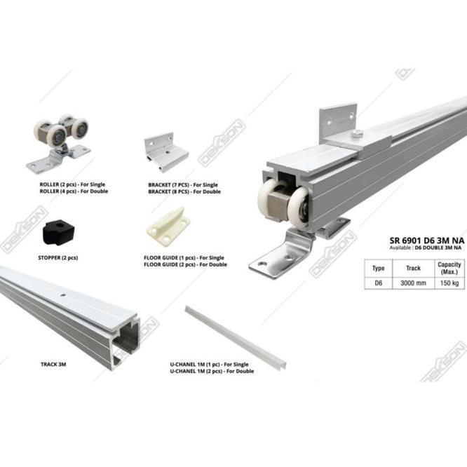 Dekkson Sliding Rail Pintu Geser Sr 6901 D6 3M