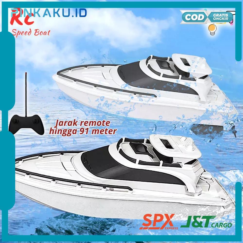 Mainan Anak Laki Laki RC Motor Boat Racing 3+ | Maju Mundur Belok Seru Kado Ulang Tahun - RO30-0311 