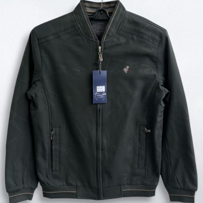 Jaket Bomber Import Pria / Jaket Loreng Hijau Army Laki Laki / Jaket Kasual Cowok Cowo / Jaket Pria 