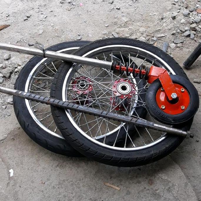 Roda Gerobak Ring 17 inch Gletrek 300kg 1set Roda Gerobak Dorong