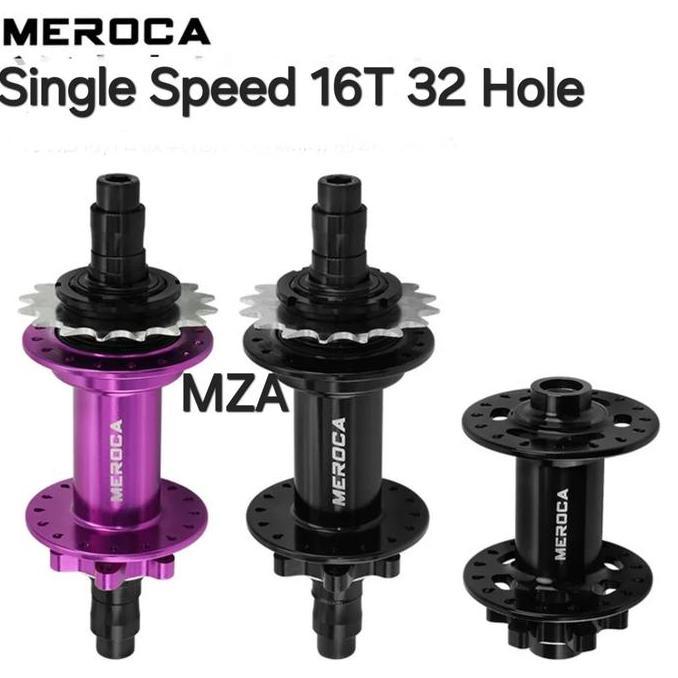 Meroca Hub Freehub Single Speed Disc Brake 32 Hole 16T 5 Bearing Hub Sepeda BMX Dirt Jump Fixie