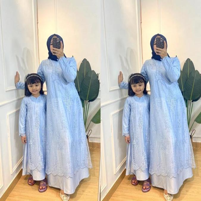 Nazhifa Dress Gamis Couple Busui Friendly Baju Ibu Kondangan Muslim Lebaran