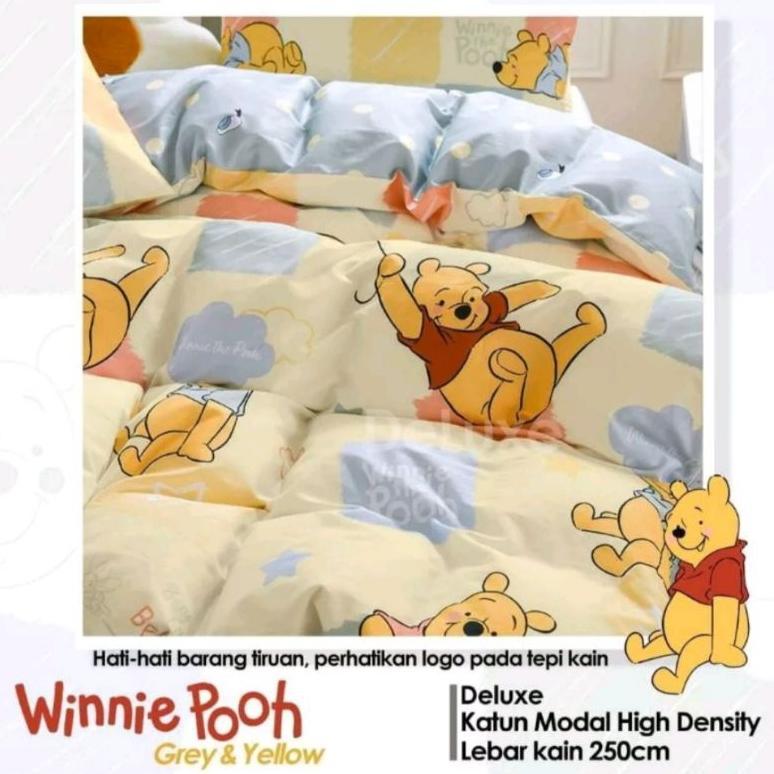 SPREI KATUN WINNIE THE POOH AESTETIK/DOUBLE RUBBER