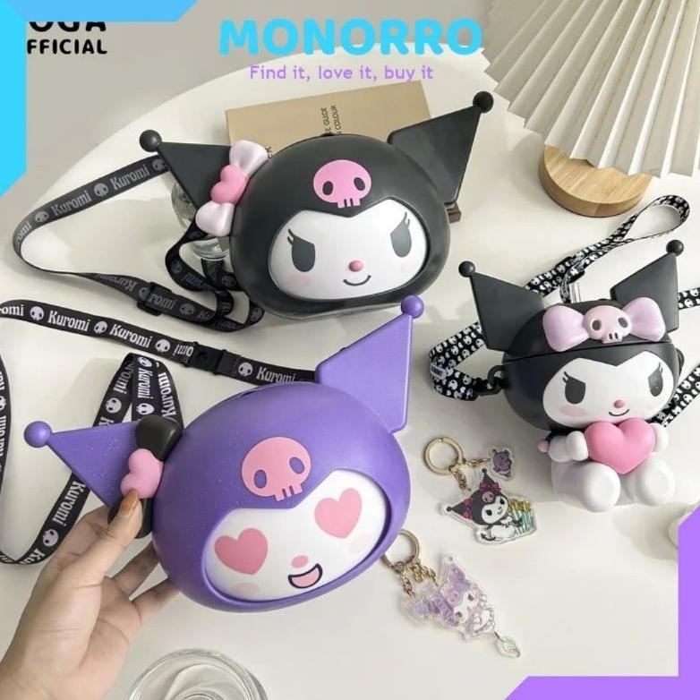 Botol Minum Kuromi Botol Minum Sedotan Kuromi Tempat Popcorn Bucket Kuromi