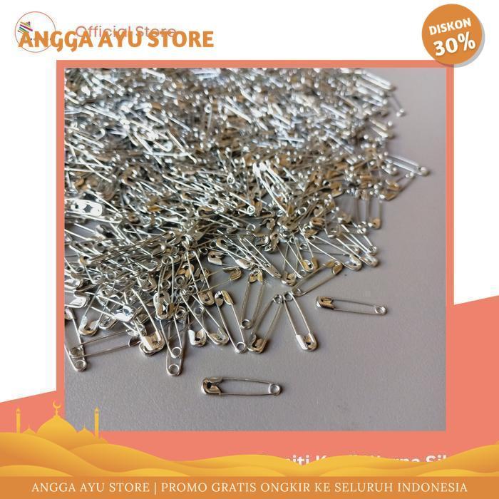PENITI KECIL ISI 50 PCS WARNA SILVER GOLD - PENITI TEBAL KUALITAS PREMIUM - SAFETY PINS - PENITI HIJ