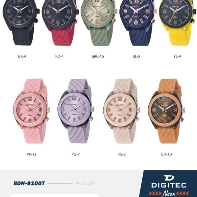 Jam Tangan Wanita Ditec Neon BDN 9100 Pink Orinal dg9100