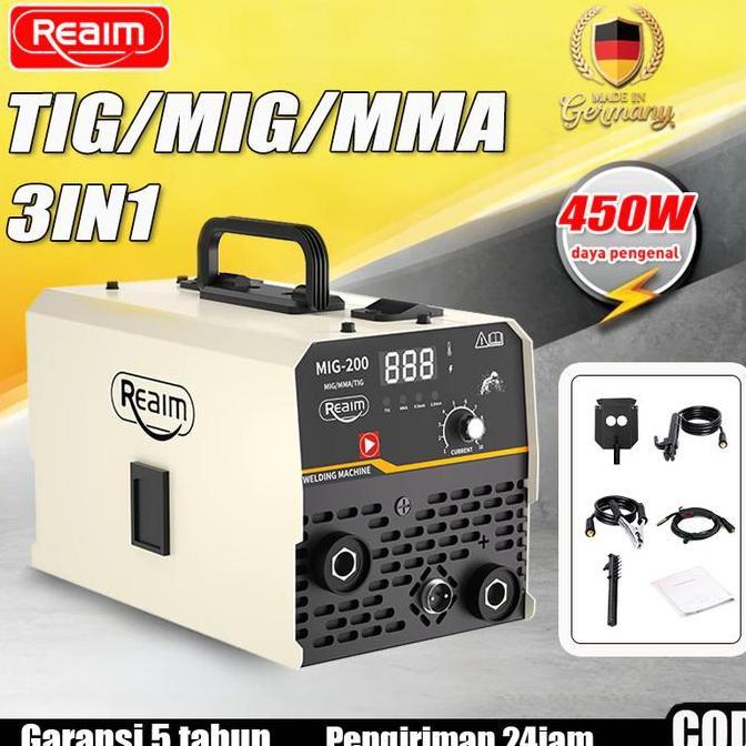 cikwangyu - mesin las mma+mig reaim 12a 45w digital inverter - mesin las listrik tanpa gas