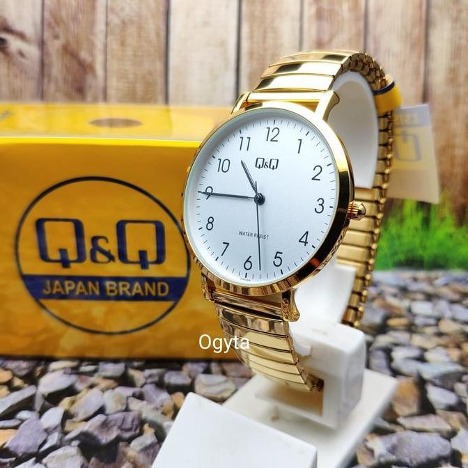 Q&Q QQ Jam Tangan Wanita Rantai Gold Per QA20J034Y Orinal