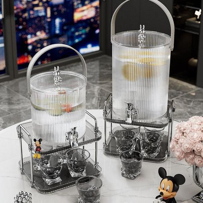 Dispenser Air Akrilik 3.5L / Ketel Air Dingin Akrilik dengan Tatakan / Tempat Minum Air Dingin Kulka