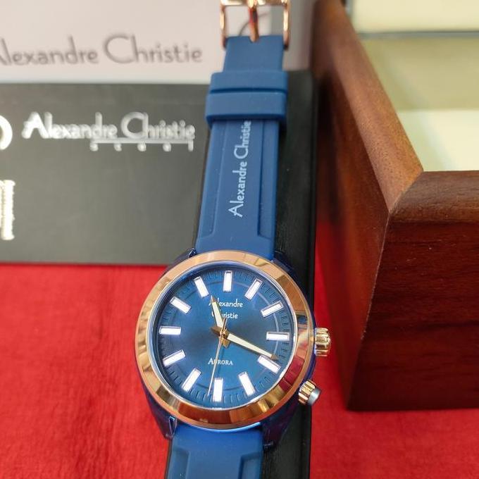 Jam Wanita .Orinal Alexandre Christie AC 2928 LH Rubber Solid