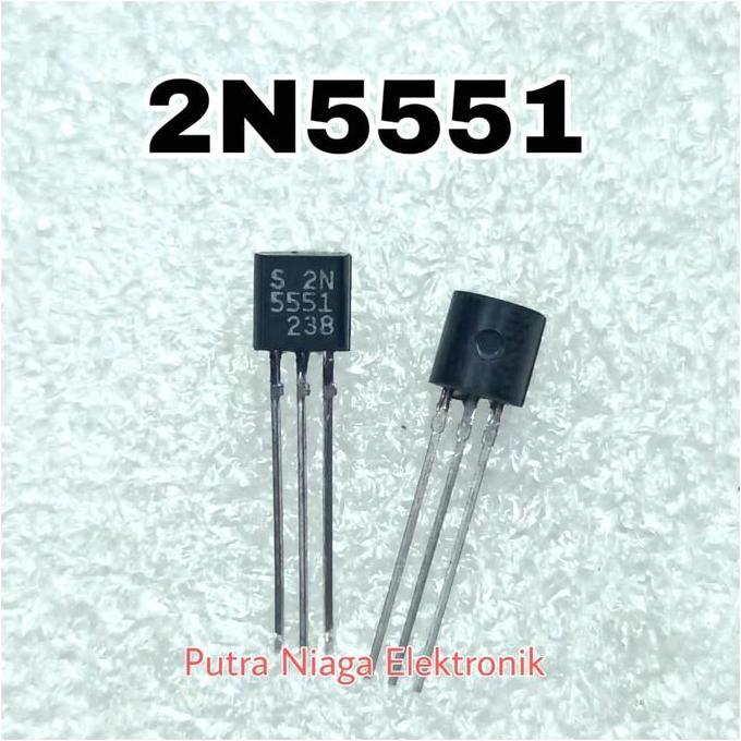 (2) Transistor 2N5551 NPN TR 2N 5551 T0-92 putran1a Berkualitas