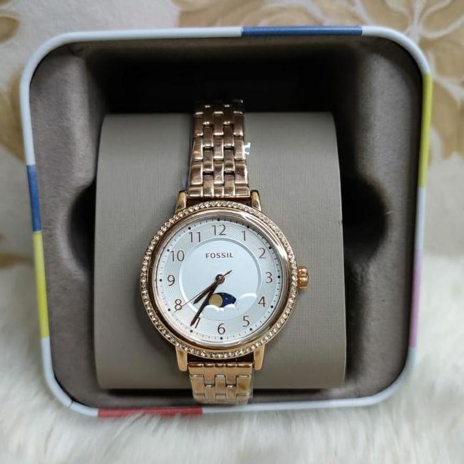 jam tangan fossil BQ3710 reid multifunction rose gold