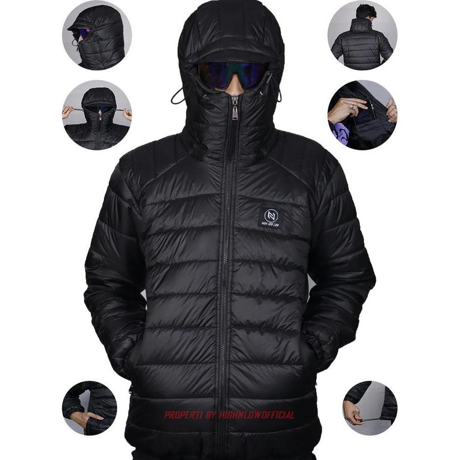 HIGH AND LOW  - JAKET PENDAKI GUNUNG JAKET GORPCORE JAKET GELEMBUNG JACKET MUSIM DINGIN JAKET PRIA G
