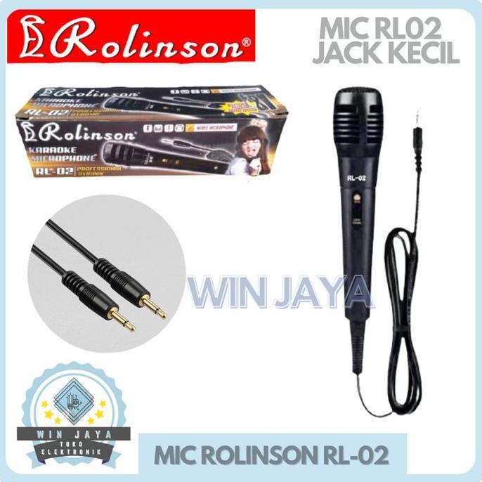 Mic Rolinson Rl-02 Microphone Kabel Jack Kecil Mic Karaoke