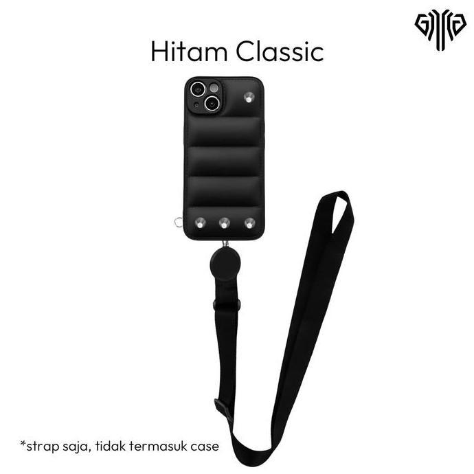 GAWUNG Tali Gantungan Hitam Kalung Hp Tebal Lanyard Leher Handphone HPHITM