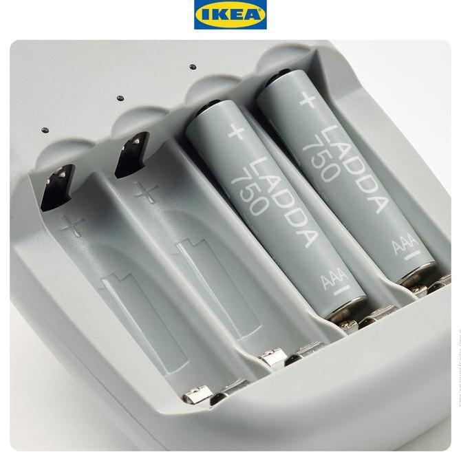 Ready IKEA LADDA Baterai Isi Ulang AAA 1.2V HR03 Isi 4pcs Terlaris