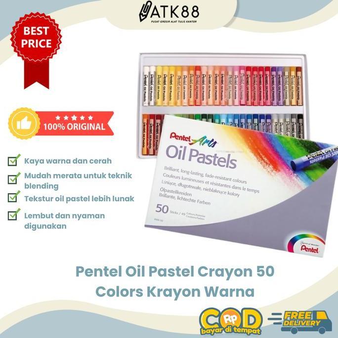Jokibland55 - Pentel Oil Pastel Crayon Pentel 5 Warna