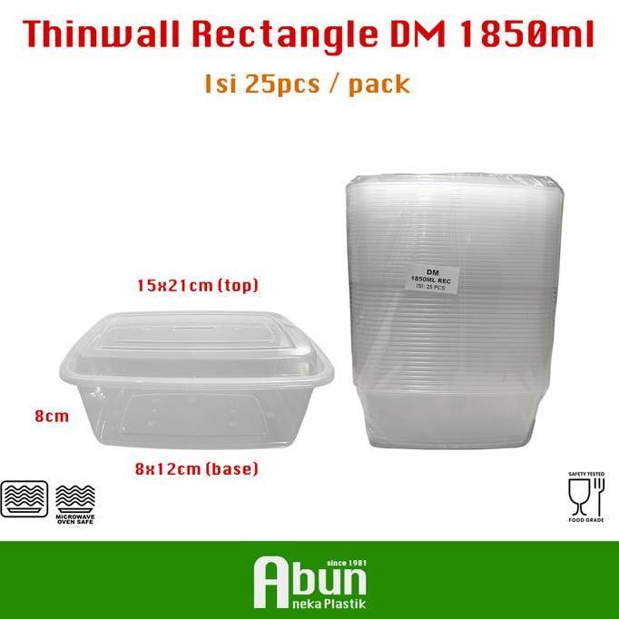 Thinwall DM 1850 ML Rectangle Isi 25pcs