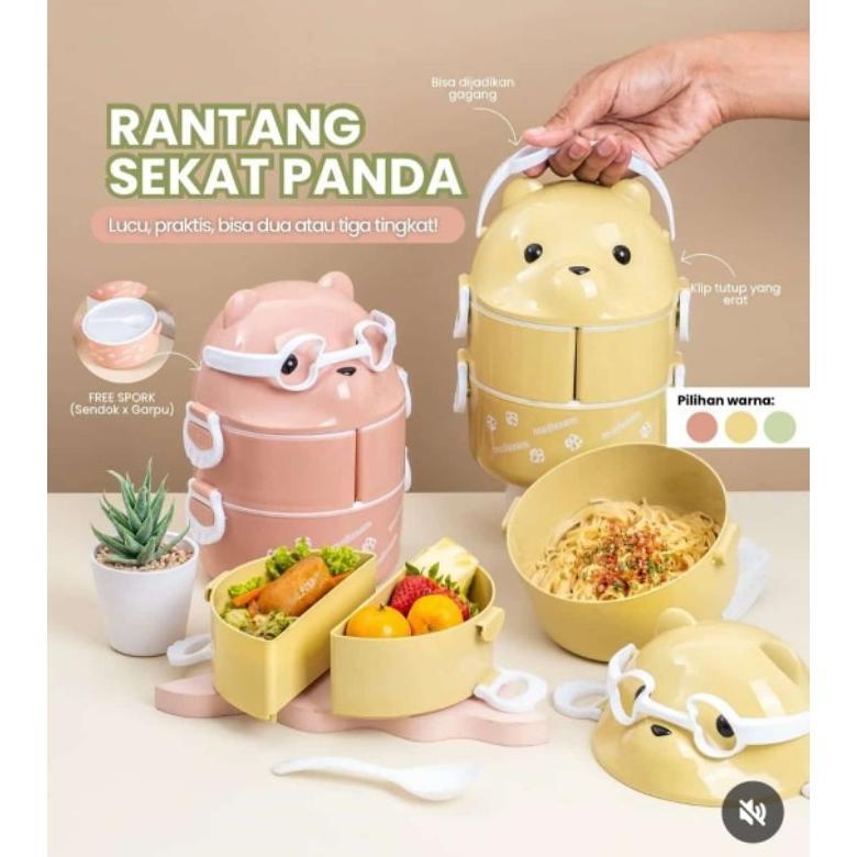 HOT PRODUCT TERBARU RANTANG SEKAT PANDA LOVENIA/RANTANG SUSUN 3 DAN 4 CANTIK