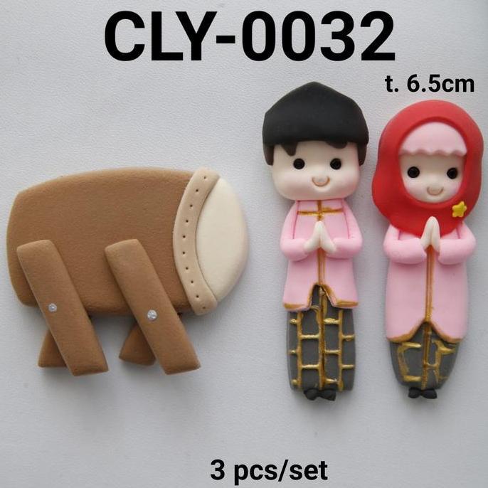 Diskon Cly-0032 Cake Topper Hiasan Kue Clay Lebaran Idul Fitri Bedug