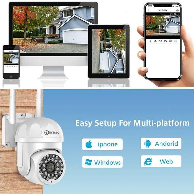 Barustockbnyk- Eyesec Cctv Outdoor 1080P Ip66 Stc Ip Camera Cctv Wifi App Eseecloud