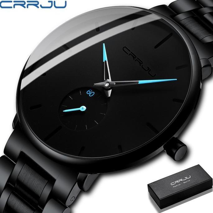 Jam Tangan Pria CRRJU olahraga Model 2150 Fashion Penjualan Panas