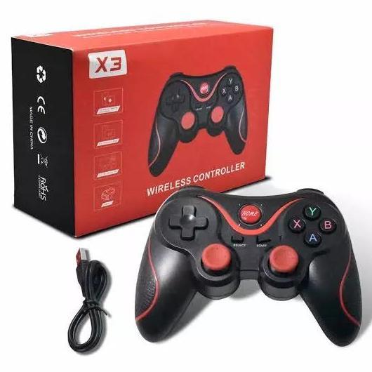 (COD) Gamepad X3 Bluetooth Wireless Controller Game Joystick for Android Terios T3 / X3 With Holder 