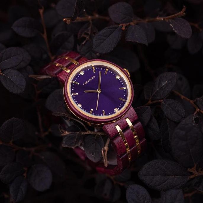 GARVINOES Cora Puleheart Jam Tangan Kayu Wanita