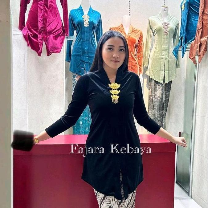 KEBAYA BLUDRU KARTINI HITAM TUNIK KARTINI BLUDRU PREMIUM / KEBAYA TUNIK BLUDRU MURAH / KEBAYA WISUDA
