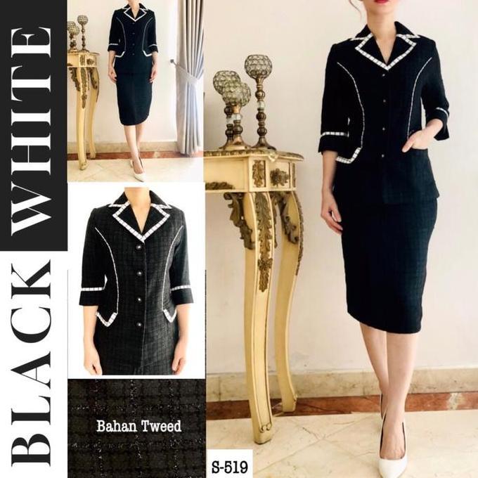 Setelan blazer pesta wanita. Setelan blazer wanita mewah. Set blazer rok wanita. Setelan blazer hita