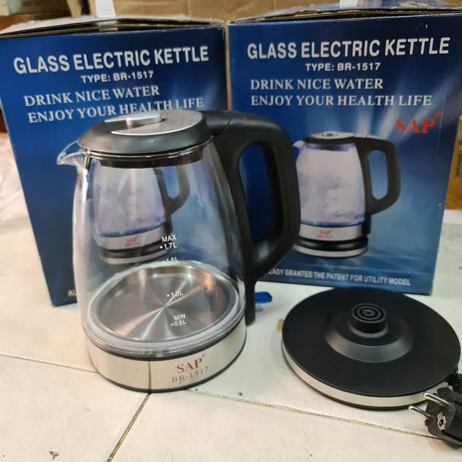 Glass Electric Kettle Pemasak Air Listrik Teko Beling Ceret Kopi Teh