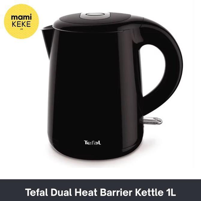 Tefal Electric Kettle 1L Stainless Steel Dual Heat Barrier Cordless