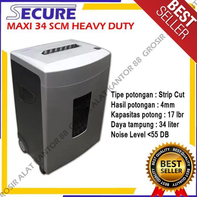Promo Paper Shredder Secure Maxi 34 Scm - Penghancur Kertas Maxi 34Scm