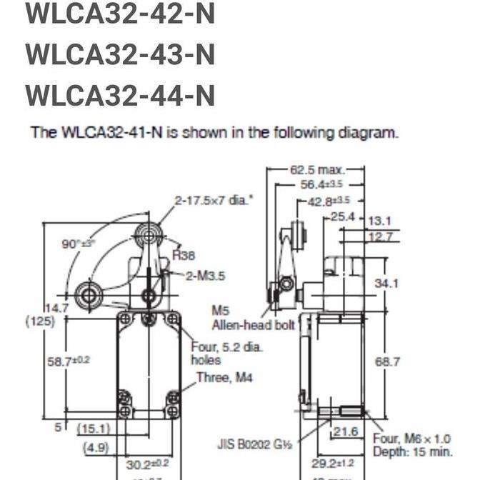 Promo Limit Switch Wlca32 41 N Omron Original Wlca 32 41N