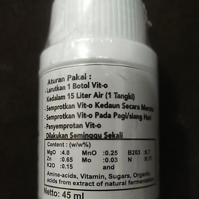 Vit-O Vitamin Organik 45Ml Untuk Semua Tanaman Unik