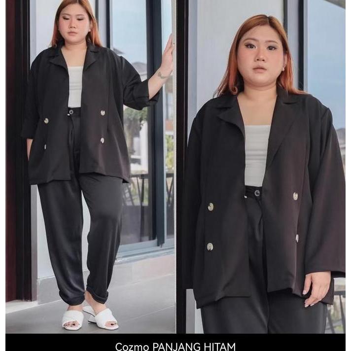 SUPER JUMBO BLAZER WANITA KATUN PREMIUM FIT LD 130 - LD 140