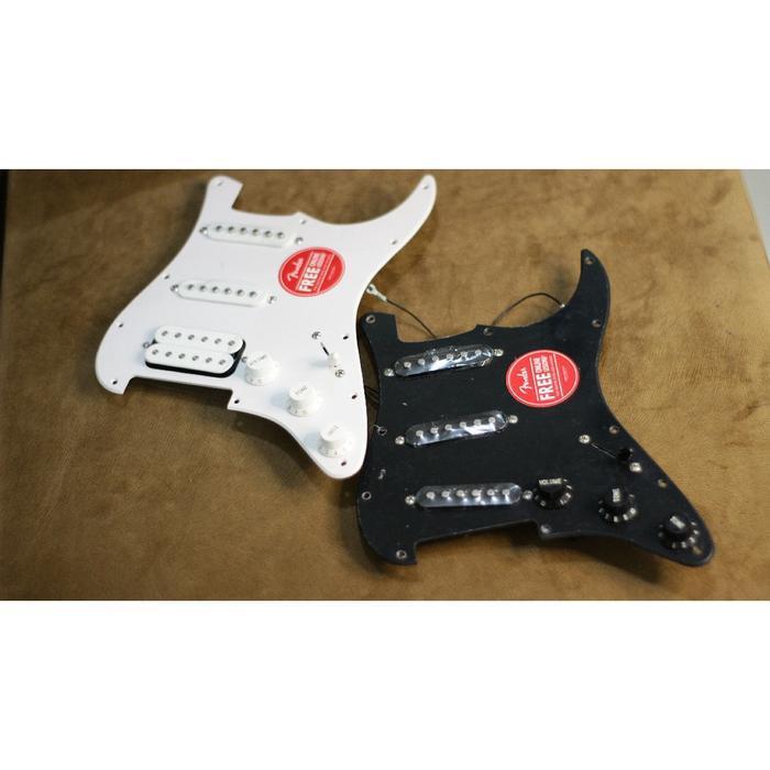 Pickguard Set Pickup Wiring Fender Stratocaster Sss Black  - Pickup Fender Stratocaster Sss Original