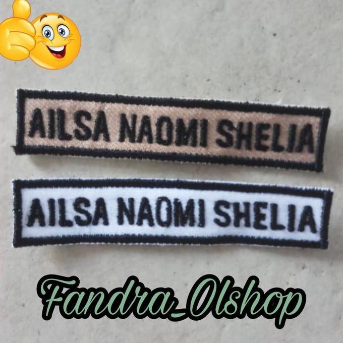 New- Bordir Nama untuk Seragam Sekolah / Seragam Pramuka.