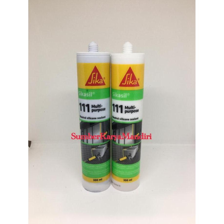 Promo Sikasil 111 Multi-Purpose Neutral Silicone Sealant ( Putih/Hitam) Diskon