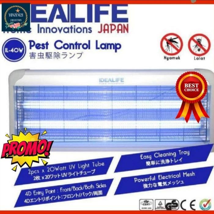 Perangkap Nyamuk lalat Elektrik Idealife IL40w lampu UV IL 40w Resmi