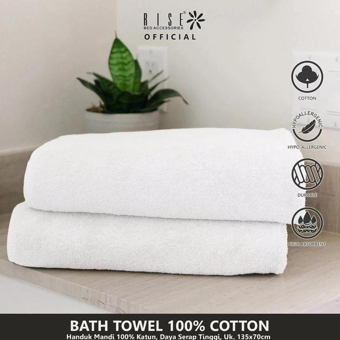 Handuk Katun Polos Putih Hotel
