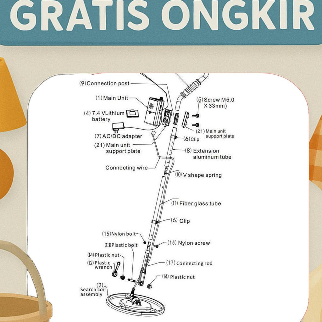 Tianxun Pendeteksi Logam Metal Gold Silver Detector Finder - St944