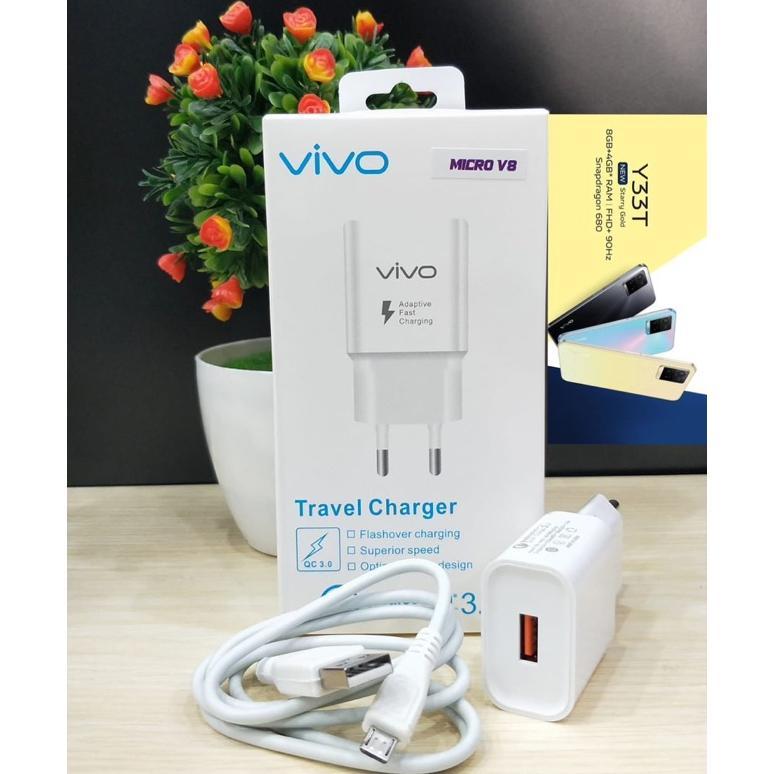 QualityTerbaik- Charger Vivo Y33T Micro & Type c Fast Charging Quallcom original for  Y91 Y81 Y93 Y9