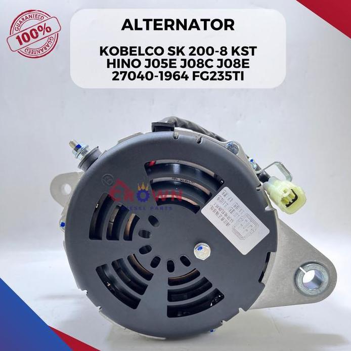Alternator Kobelco Sk200-8 Kst Hino J05E J08C J08E 27040-1964 Fg235T Ready Stock