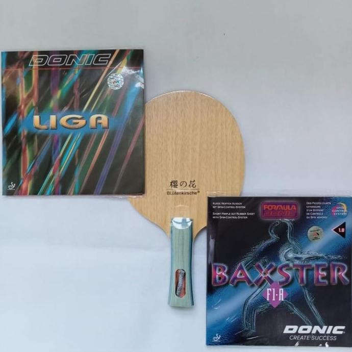 Bat Pingpong Carbon Plus Karet Donic Dan Bintik Serang Set