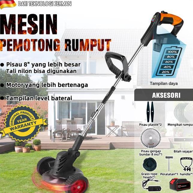 Mesin Potong Rumput 48V Mesin Pemotong Rumput Elektrik Taman