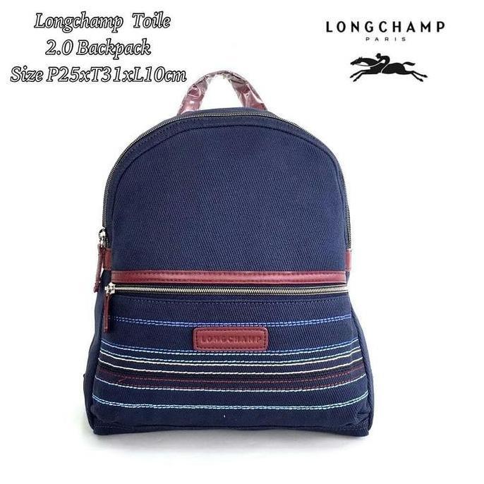 longchamp toile backpack