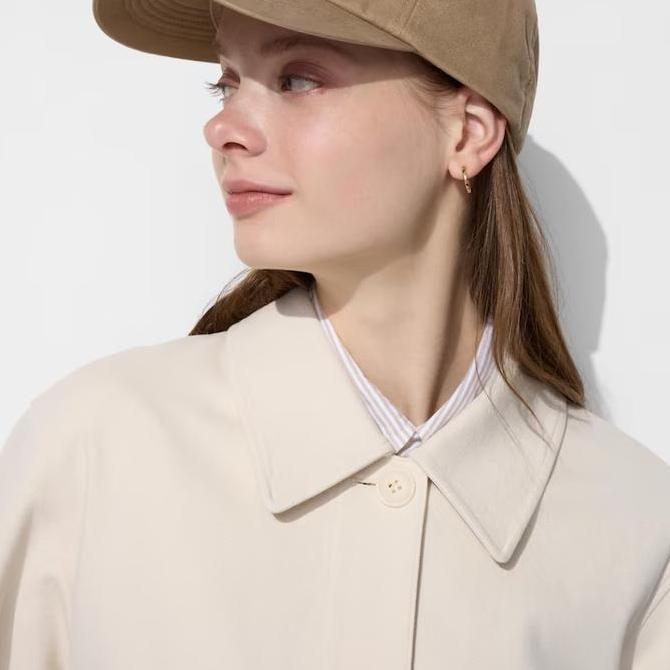 Jaket Relax Jersey Pendek Crop Denim Rileks Outer Wanita UNIQLO JASTIP