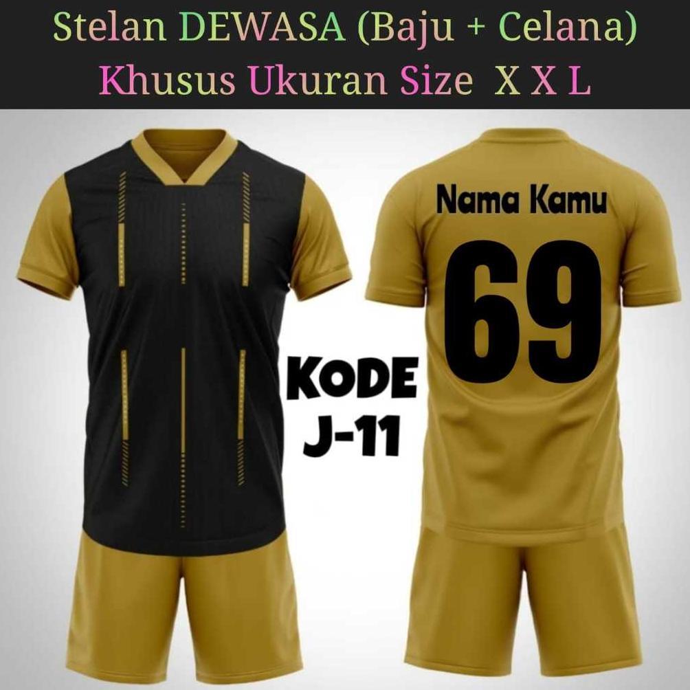 (BGR) Baju Bola Dewasa XXL | Jersey Futsal XXL | Baju Bola Pria XXL | Setelan Sepakbola Badminton